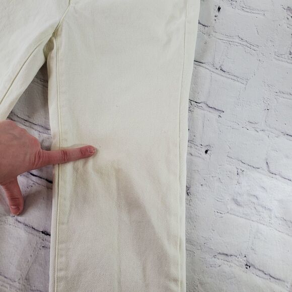 🔹️Michael Kors White Cropped Ankle Raw Hem Jeans Size 4/27 - Picture 13 of 15